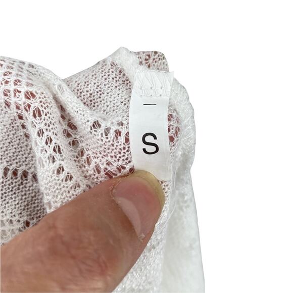 Mododoc Womens Lightweight Open Front White Cardigan Cover Up Size Small - Picture 7 of 8